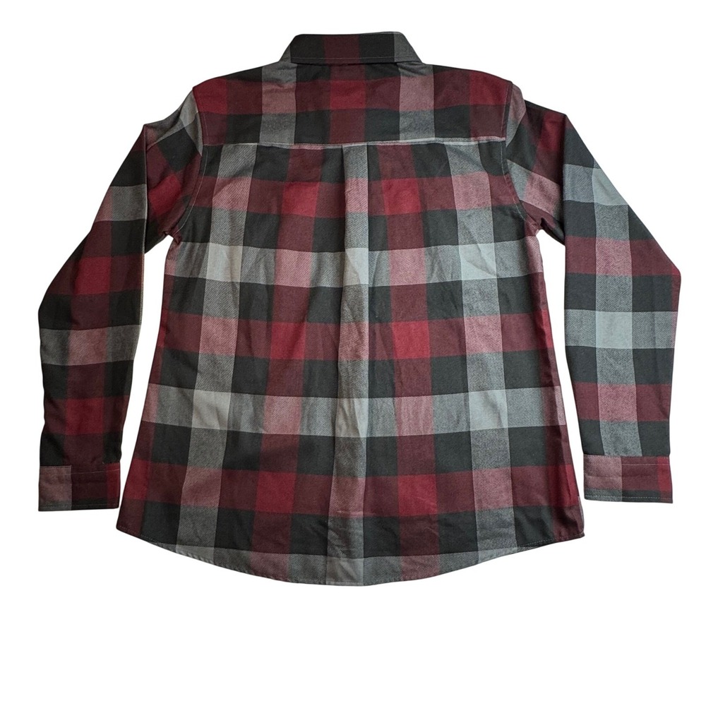 Dixxon Flannel Co The Brawler Womens XL Red Black Grey Plaid Button Up Shirt L/S - Picture 3 of 10